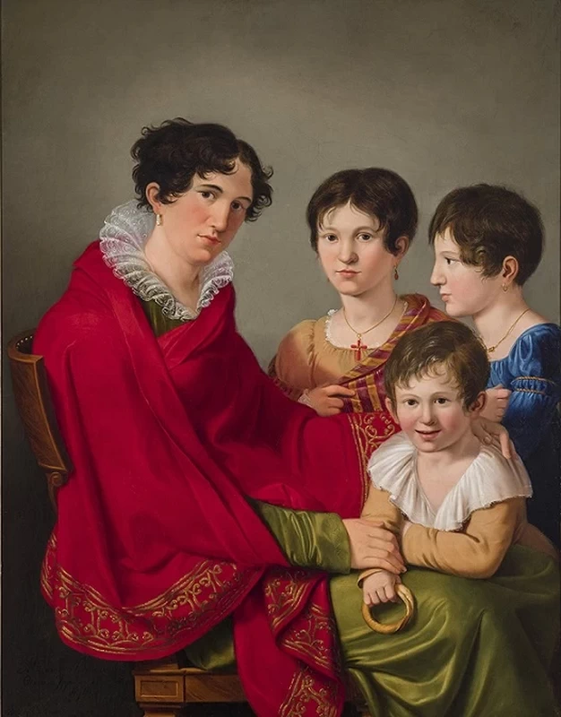 23-Luigi Basiletti –Marianna Cigola Balucanti e i tre figli 